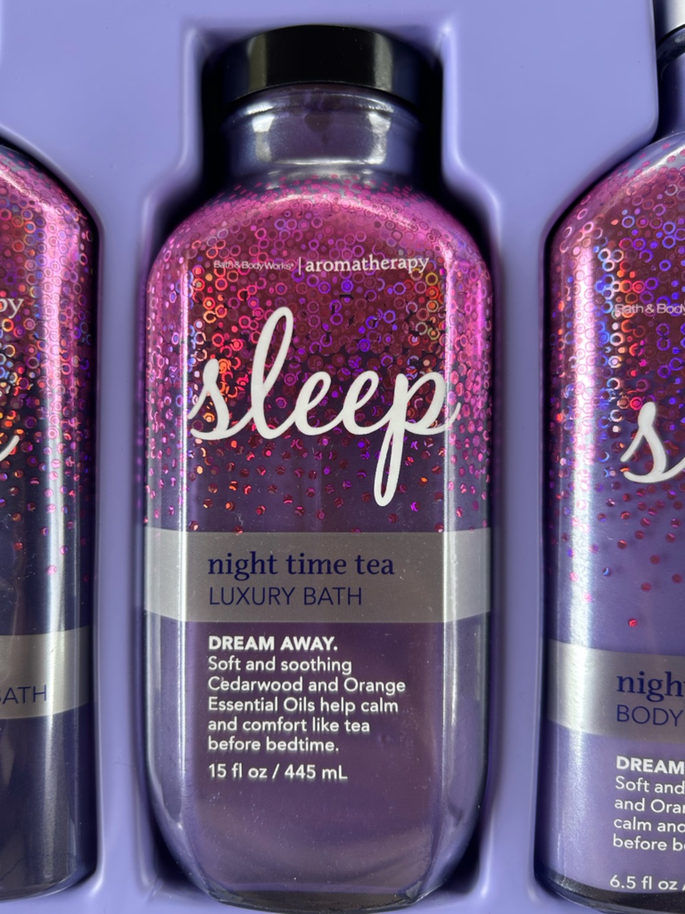 Rare-HTF! Bath & Body Works Night Time Tea Luxury Bath duo - Picture 5 of 6